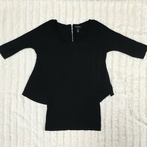 WHBM Black Overlay Tunic - Sz S